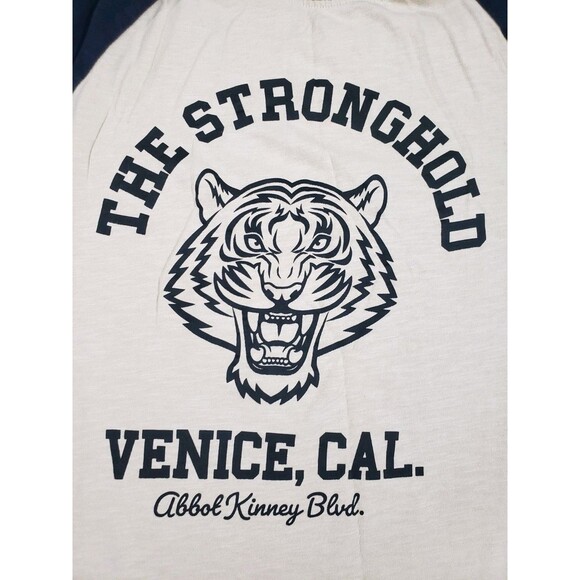 The Stronghold Tiger Mens Medium Shirt Colorblock Raglan Long Sleeve Venice CA - Picture 2 of 9